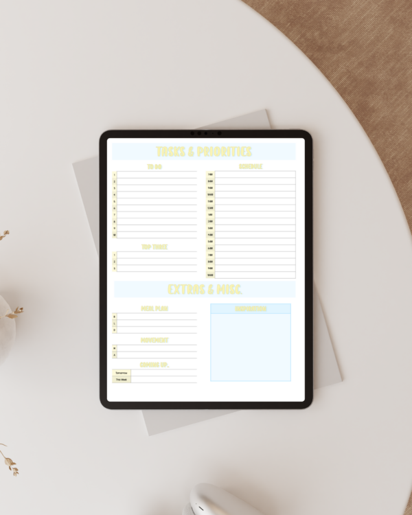 eightyplans lemonade digital planner preview on ipad